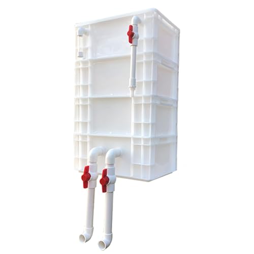 BTYQKZVPM Umwälzfilter-Tropfbox, Externer Aquarium- und Teichfilter-Umschlagkasten, 2/3 Ebenen, Weiß, mehrere Größen(15.75x11.81x26.77in/40x30x68CM) von BTYQKZVPM