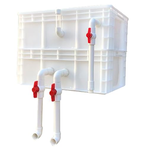 BTYQKZVPM Umwälzfilter-Tropfbox, Externer Aquarium- und Teichfilter-Umschlagkasten, 2/3 Ebenen, Weiß, mehrere Größen(23.62x15.75x17.72in/60x40x45CM) von BTYQKZVPM