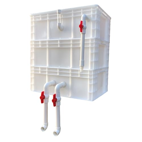 BTYQKZVPM Umwälzfilter-Tropfbox, Externer Aquarium- und Teichfilter-Umschlagkasten, 2/3 Ebenen, Weiß, mehrere Größen(23.62x15.75x25.98in/60x40x66CM) von BTYQKZVPM