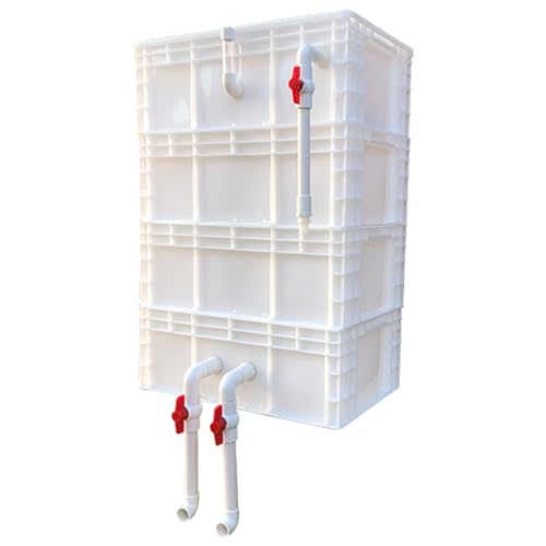 BTYQKZVPM Umwälzfilter-Tropfbox, Externer Aquarium- und Teichfilter-Umschlagkasten, 2/3 Ebenen, Weiß, mehrere Größen(23.62x15.75x34.65in/60x40x88CM) von BTYQKZVPM