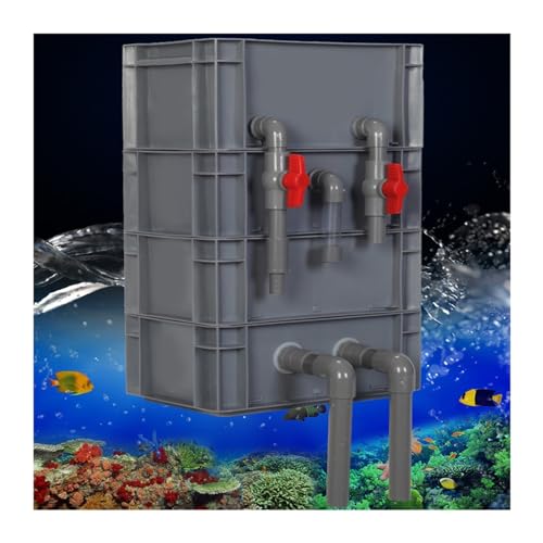 BTYQKZVPM Umwälzfilter-Tropfbox, Externer Filterkasten for Aquarien, 3–4 Ebenen, Mehrfarbig, mehrere Größen, kein Filtermedium(Red,11.81x7.87x18.90in/30x20x48CM) von BTYQKZVPM
