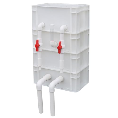 BTYQKZVPM Umwälzfilter-Tropfbox, Externer Filterkasten for Aquarien, 3–4 Ebenen, Mehrfarbig, mehrere Größen, kein Filtermedium(White,11.81x7.87x18.90in/30x20x48CM) von BTYQKZVPM