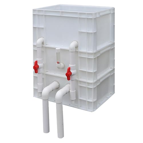 BTYQKZVPM Umwälzfilter-Tropfbox, Externer Filterkasten for Aquarien, 3–4 Ebenen, Mehrfarbig, mehrere Größen, kein Filtermedium(White,15.75x11.81x22.05in/40x30x56CM) von BTYQKZVPM