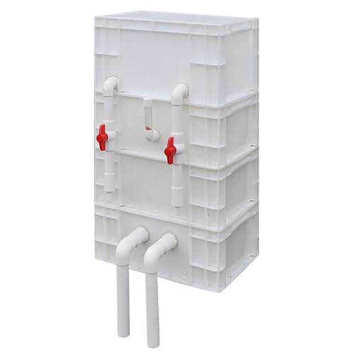 BTYQKZVPM Umwälzfilter-Tropfbox, Teich und Aquarium Außenfilterkasten Mehrstufig Kein Filtermedium Mehrfarbig Mehrere Größen(White,15.75x11.81x28.74in/40x30x73CM) von BTYQKZVPM