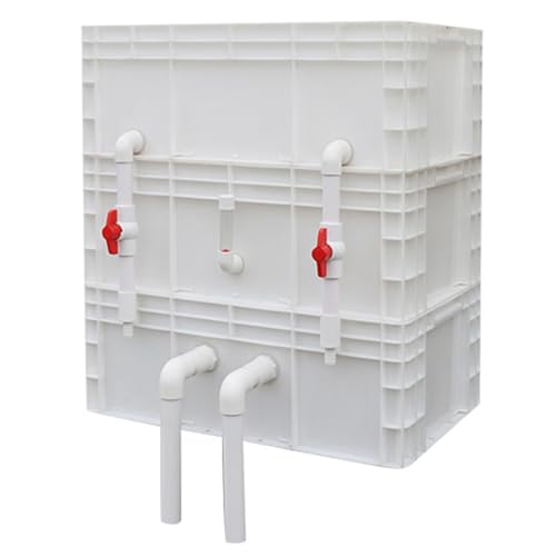 BTYQKZVPM Umwälzfilter-Tropfbox, Teich und Aquarium Außenfilterkasten Mehrstufig Kein Filtermedium Mehrfarbig Mehrere Größen(White,23.62x15.75x30.31in/60x40x77CM) von BTYQKZVPM