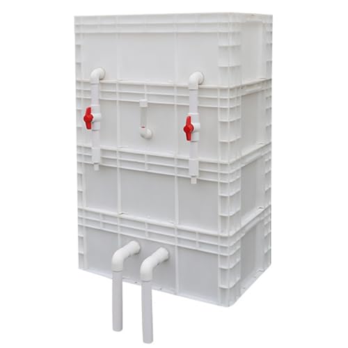 BTYQKZVPM Umwälzfilter-Tropfbox, Teich und Aquarium Außenfilterkasten Mehrstufig Kein Filtermedium Mehrfarbig Mehrere Größen(White,23.62x15.75x38.98in/60x40x99CM) von BTYQKZVPM