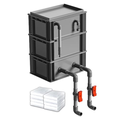 BTYQKZVPM Umwälzfilter-Tropfbox, Turnover Box Aquarium Filter mit 2/3/4 Schichten for Aquarien und Teiche rot mehrere Größen(11.81x7.87x13.39in/30x20x34CM) von BTYQKZVPM