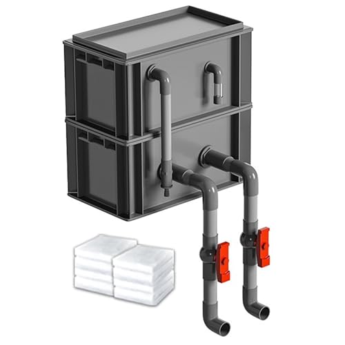BTYQKZVPM Umwälzfilter-Tropfbox, Turnover Box Aquarium Filter mit 2/3/4 Schichten for Aquarien und Teiche rot mehrere Größen(11.81x7.87x9.06in/30x20x23CM) von BTYQKZVPM