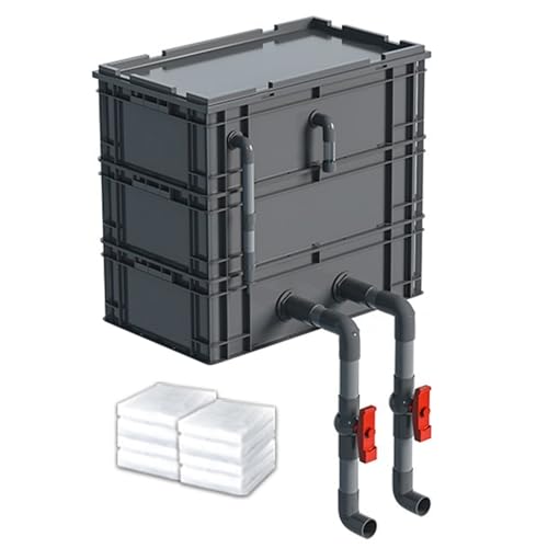 BTYQKZVPM Umwälzfilter-Tropfbox, Turnover Box Aquarium Filter mit 2/3/4 Schichten for Aquarien und Teiche rot mehrere Größen(23.62x15.75x27.17in/60x40x69CM) von BTYQKZVPM