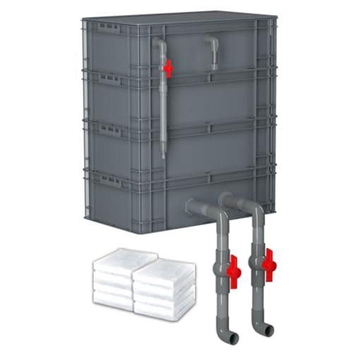 BTYQKZVPM Umwälzfilter-Tropfbox, Turnover Box Aquarium Filter mit 2/3/4 Schichten for Aquarien und Teiche rot mehrere Größen(23.62x15.75x36.22in/60x40x92CM) von BTYQKZVPM