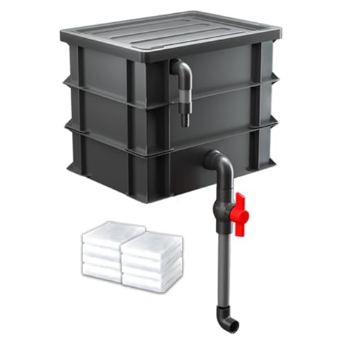 BTYQKZVPM Umwälzfilter-Tropfbox, Turnover Box Aquarium Filter mit 2/3/4 Schichten for Aquarien und Teiche rot mehrere Größen(9.84x7.09x8.27in/25x18x21CM) von BTYQKZVPM