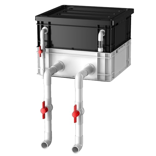 BTYQKZVPM Umwälzfilter-Tropfbox, Turnover-Box-Filter for Aquarien und Teiche, Mehrfarbig, mehrere Größen(Black+White,11.81x7.87x9.06in/30x20x23CM) von BTYQKZVPM
