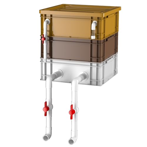 BTYQKZVPM Umwälzfilter-Tropfbox, Turnover-Box-Filter for Aquarien und Teiche, Mehrfarbig, mehrere Größen(Yellow+Brown,11.81x7.87x13.39in/30x20x34CM) von BTYQKZVPM