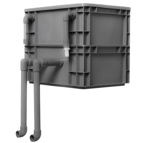BTYQKZVPM Umwälzfilter-Tropfbox, Turnover-Boxfilter for Aquarium und Teich, 2–3 Ebenen, mehrere Größen, rot, ohne Pumpe Medien(15.75x11.81x13.39in/40x30x34CM) von BTYQKZVPM