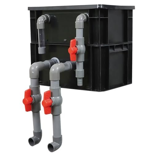 BTYQKZVPM Umwälzfilter-Tropfbox, Wendekastenfilter for Aquarium und Teich, 2/3/4 Ebenen, Schwarz, mehrere Größen(11.81x7.87x10.63in/30x20x27CM) von BTYQKZVPM