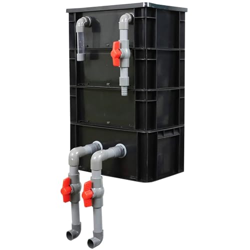 BTYQKZVPM Umwälzfilter-Tropfbox, Wendekastenfilter for Aquarium und Teich, 2/3/4 Ebenen, Schwarz, mehrere Größen(11.81x7.87x20.08in/30x20x51CM) von BTYQKZVPM