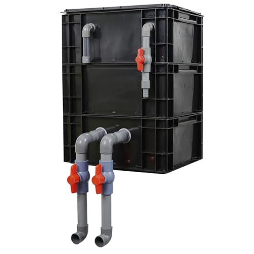 BTYQKZVPM Umwälzfilter-Tropfbox, Wendekastenfilter for Aquarium und Teich, 2/3/4 Ebenen, Schwarz, mehrere Größen(15.75x11.81x20.87in/40x30x53CM) von BTYQKZVPM