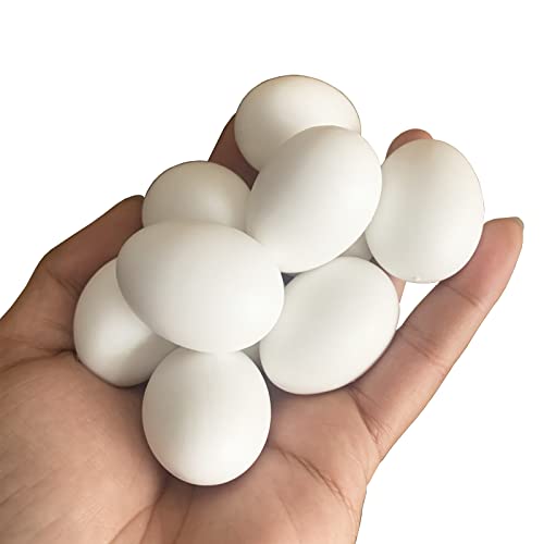 BUAKAW-X Taubeneier, künstliche Eier aus Kunststoff, Taubeneier, 10 Stück, künstliche Ei, Taube, Schlüpfzubehör, gefüllter Kunststoff, Simulation für Luke, Taube, künstliche Ei, Taube, Schlüpfzubehör von BUAKAW-X