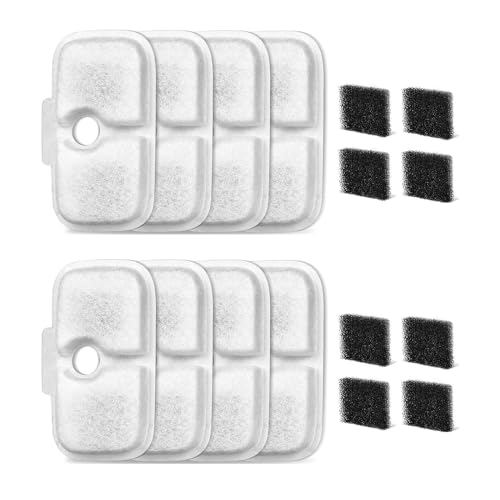 BUBEFSKD 1Set Ersatzfilter Für Katzenwasser Trinkbrunnen Haustierwasser Die Leicht Zu Installieren Und Baumwollrunde Drahtlose Pumpen Aufrechtzuerhalten. von BUBEFSKD