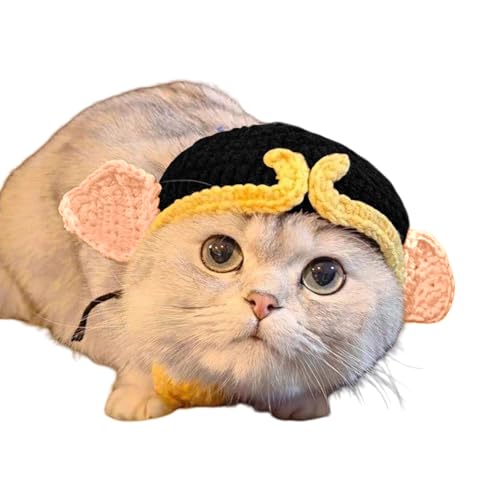 BUBEFSKD Welpen Geburtstagshut Einzigartige Gehäkelte Elegante Party Für Kleine Bis Große Hunde Haustier Photo Requisiten Gestrickt Katzen Kostümzubehör von BUBEFSKD