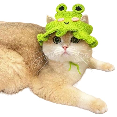 BUBEFSKD Welpen Geburtstagshut Einzigartige Gehäkelte Elegante Party Für Kleine Bis Große Hunde Haustier Photo Requisiten Gestrickt Katzen Kostümzubehör von BUBEFSKD