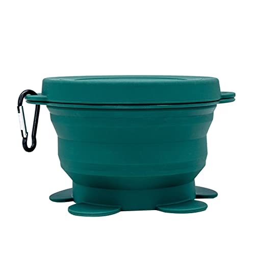 Zusammenklappbares Haustier Silicon Food Water Bowl Outdoor Campingreisen Tragbare Versorgung Gerichte Mit Karabiner Silikonhunden/Katzenschalen Für Deckel von BUBEFSKD