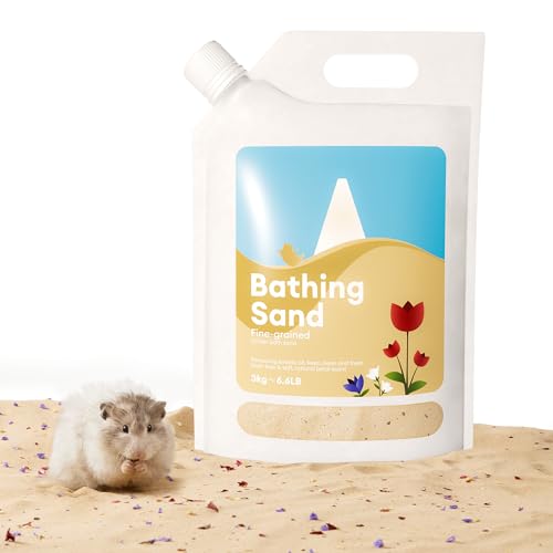 BUCATSTATE Hamstersand mit Ausgießer, 3 kg, Chinchillasand, Blumen-Duft, natürlicher Wüstenbadesand, staubfrei, Töpfchenstreu, Sand für Hamster, Rennmäuse, syrische Reptilien BUCATSTATE Hamstersand mit Ausgießer, 3 kg, Chinchillasand, Blumen-Duft, natürlicher Wüstenbadesand, staubfrei, Töpfchenstreu, Sand für Hamster, Rennmäuse, syrische Reptilien von BUCATSTATE