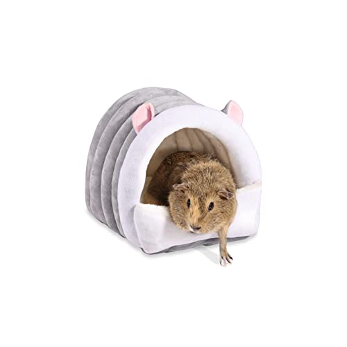 BUCATSTATE Meerschweinchenbett, Winter Warmes Gemütliches Haus Versteck, Käfig Nest Zubehör für Zwergkaninchen Hase Frettchen Hamster Chinchilla Igel von BUCATSTATE