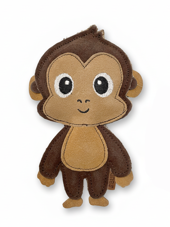 AFFE BUDDY. Hundespielzeug aus Leder - Handmade zum Kauen und Apportieren - 100% Naturmaterialen von BUDDY. Hundezubehör