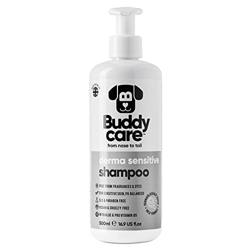 Derma Sensitive Shampoo von Buddycare - Hundeshampoo für empfindliche Haut - Mit Aloe Vera und Pro-Vitamin B5 (500ml) von Buddycare