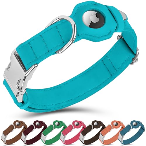 BUDKAS Hundehalsband aus Leder mit Airtag-Halterung, nicht abreißbar, weich, verstellbar, Airtag-Hundehalsband mit Metallschnalle, GPS-Tracking-Haustierhalsband für kleine Hunde, Welpen, Katzen BUDKAS Hundehalsband aus Leder mit Airtag-Halterung, nicht abreißbar, weich, verstellbar, Airtag-Hundehalsband mit Metallschnalle, GPS-Tracking-Haustierhalsband für kleine Hunde, Welpen, Katzen von BUDKAS