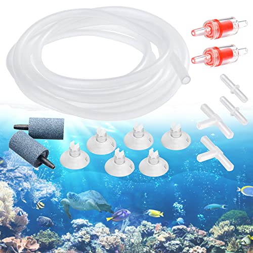 BUENTYA Luftpumpenzubehör für Aquarium, Luftschläuche Standardzubehör Aquarium Luftpumpenzubehör mit 4M Airline-Schlauch mit Luftsteinen, Rückschlagventilen, Saugnäpfen und Anschlüssen BUENTYA Luftpumpenzubehör für Aquarium, Luftschläuche Standardzubehör Aquarium Luftpumpenzubehör mit 4M Airline-Schlauch mit Luftsteinen, Rückschlagventilen, Saugnäpfen und Anschlüssen von BUENTYA