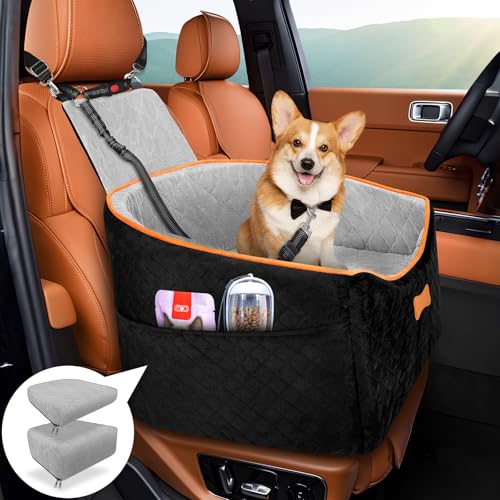 BUFOR Hundeautositz für mittelgroße und kleine Hunde, 2 Kissen, für alle Altersgruppen, Haustierwelpen, Autositz, waschbar, Hundesicherheit für Hunde, 15,9 kg, Schwarz BUFOR Hundeautositz für mittelgroße und kleine Hunde, 2 Kissen, für alle Altersgruppen, Haustierwelpen, Autositz, waschbar, Hundesicherheit für Hunde, 15,9 kg, Schwarz von BUFOR