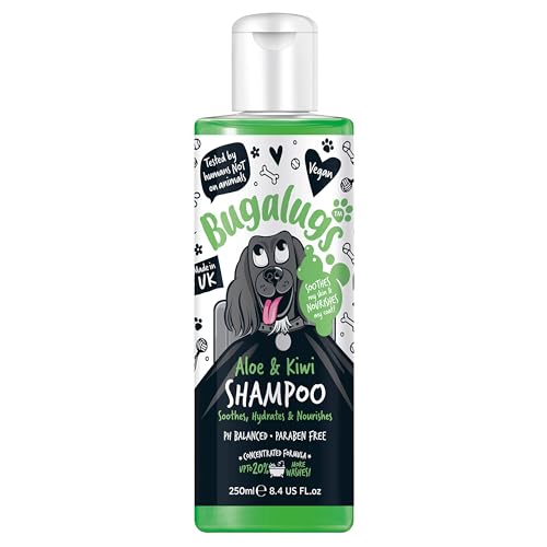 Bugalugs Hundeshampoo Aloe Vera & Kiwi 250 ml beruhigt spendet Feuchtigkeit und nährt Vegan PH-Neutral von BUGALUGS