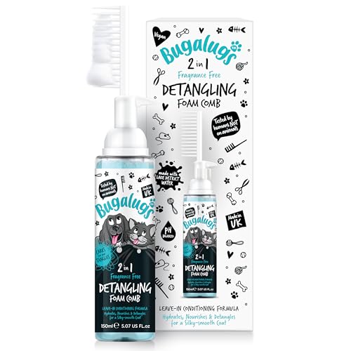 Bugalugs Leave-In Conditioner ohne Duft, für Hunde, 250 ml, entwirrt und pflegt sanft Bugalugs Leave-In Conditioner ohne Duft, für Hunde, 250 ml, entwirrt und pflegt sanft von BUGALUGS