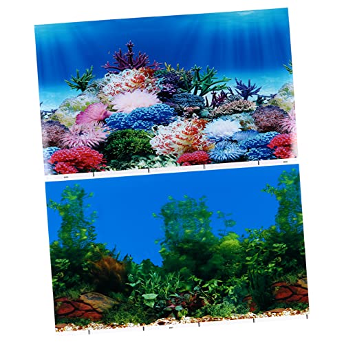 2 Stück Aquarium Hintergrundaufkleber Dekoration für Fischbehälter wasserdichte und Ablösbare Papieraufkleber Vielseitig für Aquarien und Wandgestaltung 2 Stück Aquarium Hintergrundaufkleber Dekoration für Fischbehälter wasserdichte und Ablösbare Papieraufkleber Vielseitig für Aquarien und Wandgestaltung von BUGUUYO