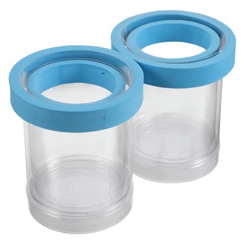 2 Stück Fischzuchtbox für Aquarien Schwimmende Brutbox zur Isolation für Guppy Eier und Jungfische Praktische Kunststoff Inkubator mit Saugnäpfen für Sicheres Ablaichen von BUGUUYO