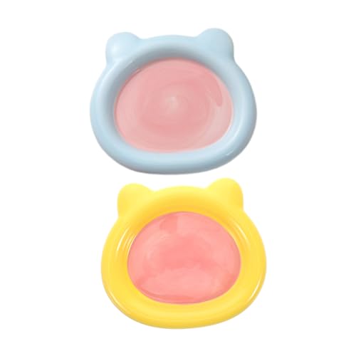 2 Stück Futter und Wasserschalen für Katzen und Kleine Rutschfestes Design für Indoor Nutzung Stilvolles Haustier Zubehör von BUGUUYO