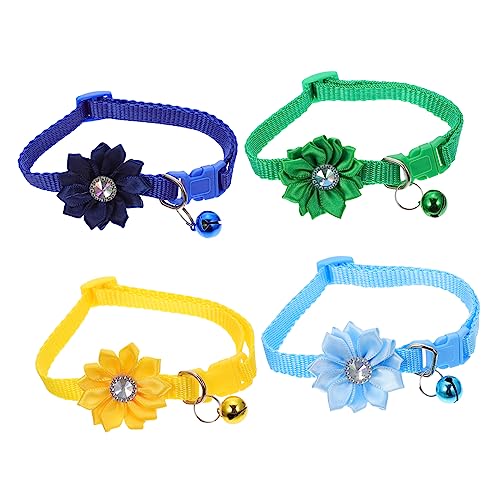 BUGUUYO Blumendekor- Für Und Hunde Verstellbar Mit Glöckchen Modische Haustier-Halskette von BUGUUYO