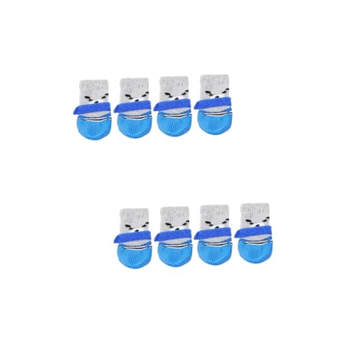BUGUUYO 2 Sets Nicht-Haustier-socken Baumwollsocken Für Hunde Und Katzen Cartoon-drucke Größe L – Design Für Sichere Verwendung 4 Stück X 2 von BUGUUYO