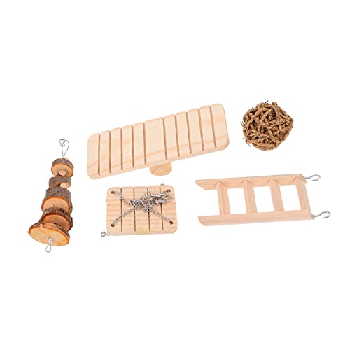 BUGUUYO 5 Stück Holzleiter Für Hamster Schaukelspielzeug Holzleiter Für Kleintiere Ratten Holz Rennmäuse Spielzeug Übung Für Haustiere von BUGUUYO