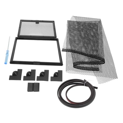 BUGUUYO 1 Satz Antisprungnetz für Aquarien Obere Abdeckung des Aquariums Magnetischer Aquariumdeckel Aquariennetze Fisch Tank Netz DIY magnetische Aquariumdeckelabdeckung Plastik Schwarz von BUGUUYO