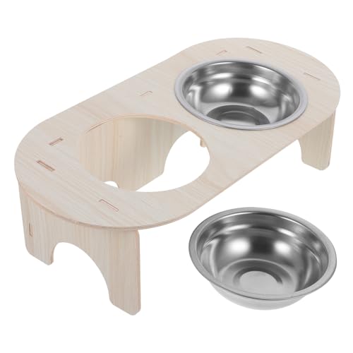 BUGUUYO 1satz Erhöhter Katzenfutter Und Wassernapf Mit Holzsockel Hochwertige Langlebige Schalen Für Katzen Und Hunde Für Trockene Und Nasse Nahrung rutschfest Und Stabil BUGUUYO 1satz Erhöhter Katzenfutter Und Wassernapf Mit Holzsockel Hochwertige Langlebige Schalen Für Katzen Und Hunde Für Trockene Und Nasse Nahrung rutschfest Und Stabil von BUGUUYO