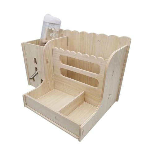BUGUUYO 1 Satz Grasständer für Haustiere Futterspender meerschweinchen Futter Meerschweinchen kleine saugfähige Matte Stall wasserkocher Aber Käfig-Feeder Kaninchenfutter für Käfige Holz von BUGUUYO