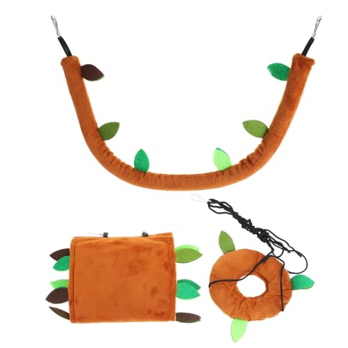 BUGUUYO 1 Satz Hamster-Bohrerfass Hamster plüschtier Hamster schaukel Hamster Kletterwand Hängematte Hase fangen Schaukelnest für Haustier Plüschtiere für kleine Haustiere Brown von BUGUUYO