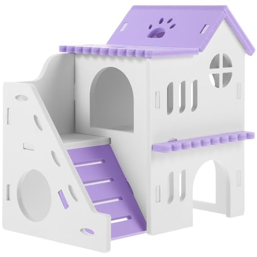 BUGUUYO Meerschweinhaus Mit Rampe Für Kleintiere Robustes Mehrkammer-hütte Zum Verstecken Und Ausruhen Für Hamster Und Andere Kleine Haustiere BUGUUYO Meerschweinhaus Mit Rampe Für Kleintiere Robustes Mehrkammer-hütte Zum Verstecken Und Ausruhen Für Hamster Und Andere Kleine Haustiere von BUGUUYO