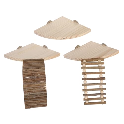 BUGUUYO 1 Satz Haustiermahlholzleiter Kleiner Tieranreicherungsspielzeug Hamsterplattform Aus Holz Kletterspielzeug Für Hamster Hamsterkäfig Aus Holz Hamster Holzzaun Hamsterhäuser Hölzern von BUGUUYO
