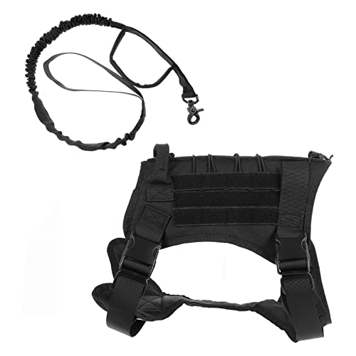 BUGUUYO Outdoor Hundegeschirr Weste Hundegeschirr Leine Schwarz und Schwarz für Training Spazierengehen BUGUUYO Outdoor Hundegeschirr Weste Hundegeschirr Leine Schwarz und Schwarz für Training Spazierengehen von BUGUUYO
