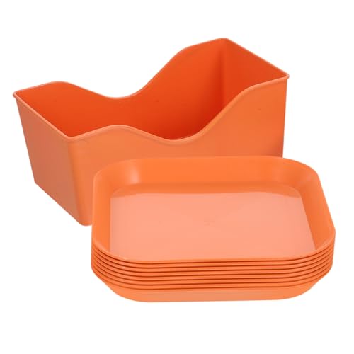 BUGUUYO Katzenfutternapf-Set 8-teilig Katzennäpfe flach Futternapf für Kätzchen Kleiner Katzennapf flach PP-Material und rutschfest von BUGUUYO