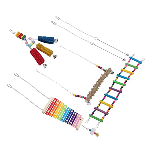 BUGUUYO Huhn Schaukel Barsch Set Huhn Spielzeug Holz Obst Pet Suspension Brücke Vogel Stehen Rack BUGUUYO Huhn Schaukel Barsch Set Huhn Spielzeug Holz Obst Pet Suspension Brücke Vogel Stehen Rack von BUGUUYO
